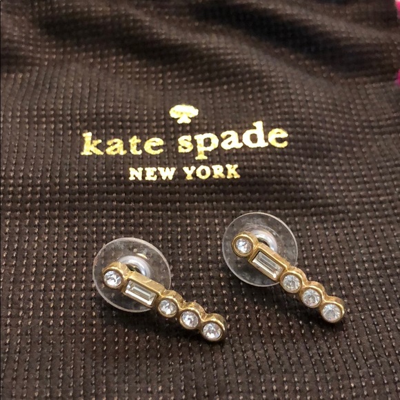 kate spade Jewelry - Kate Spade earrings. Gold. With Bag!